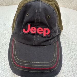Jeep Olive and Black Cap with Red Detail